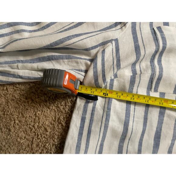 Nine West Striped Linen Blouse - Size 3X ** - Picture 3 of 6